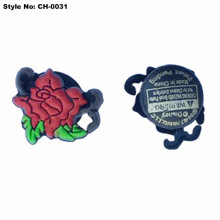 Cheap Shoe Decoration Rubber Patch 3D Flower Child Clog Charm